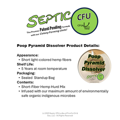 Poop Pyramid Dissolver and Preventative