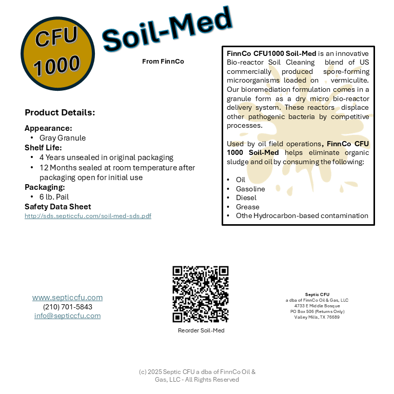 FinnCo CFU1000 Soil-Med