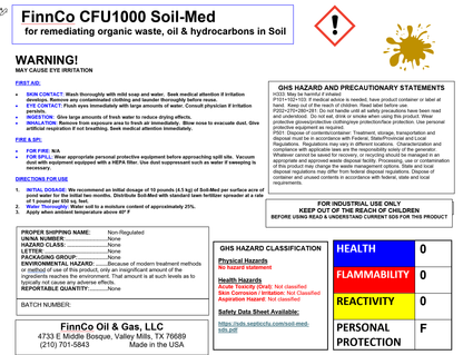 FinnCo CFU1000 Soil-Med